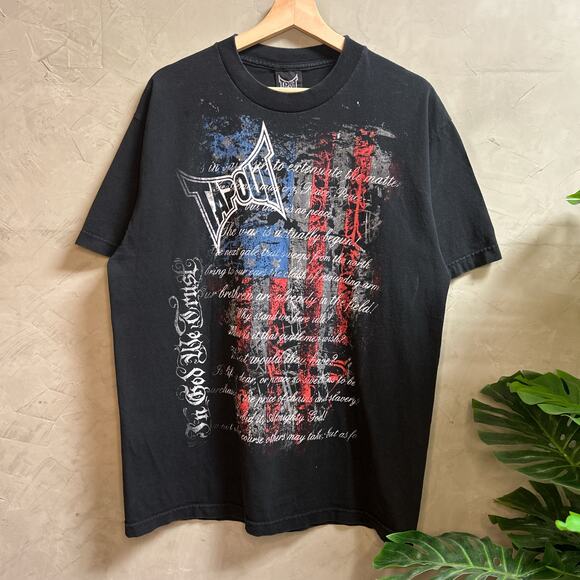 Tapout American Flag Large Y2K Faded Graphic Shirt - Picture 1 of 3